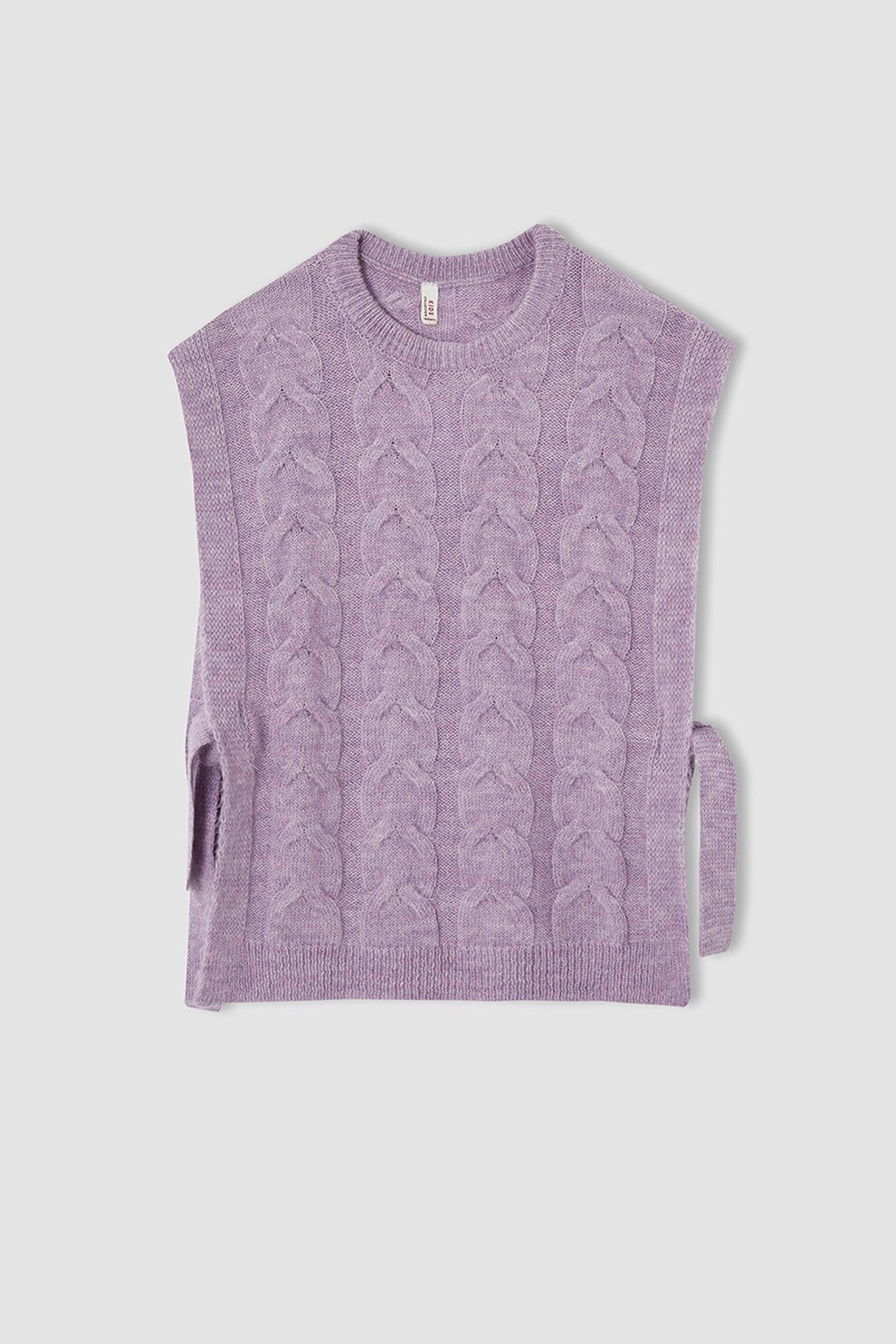 DeFacto, Vesta cu decolteu la baza gatului si model torsade, Violet