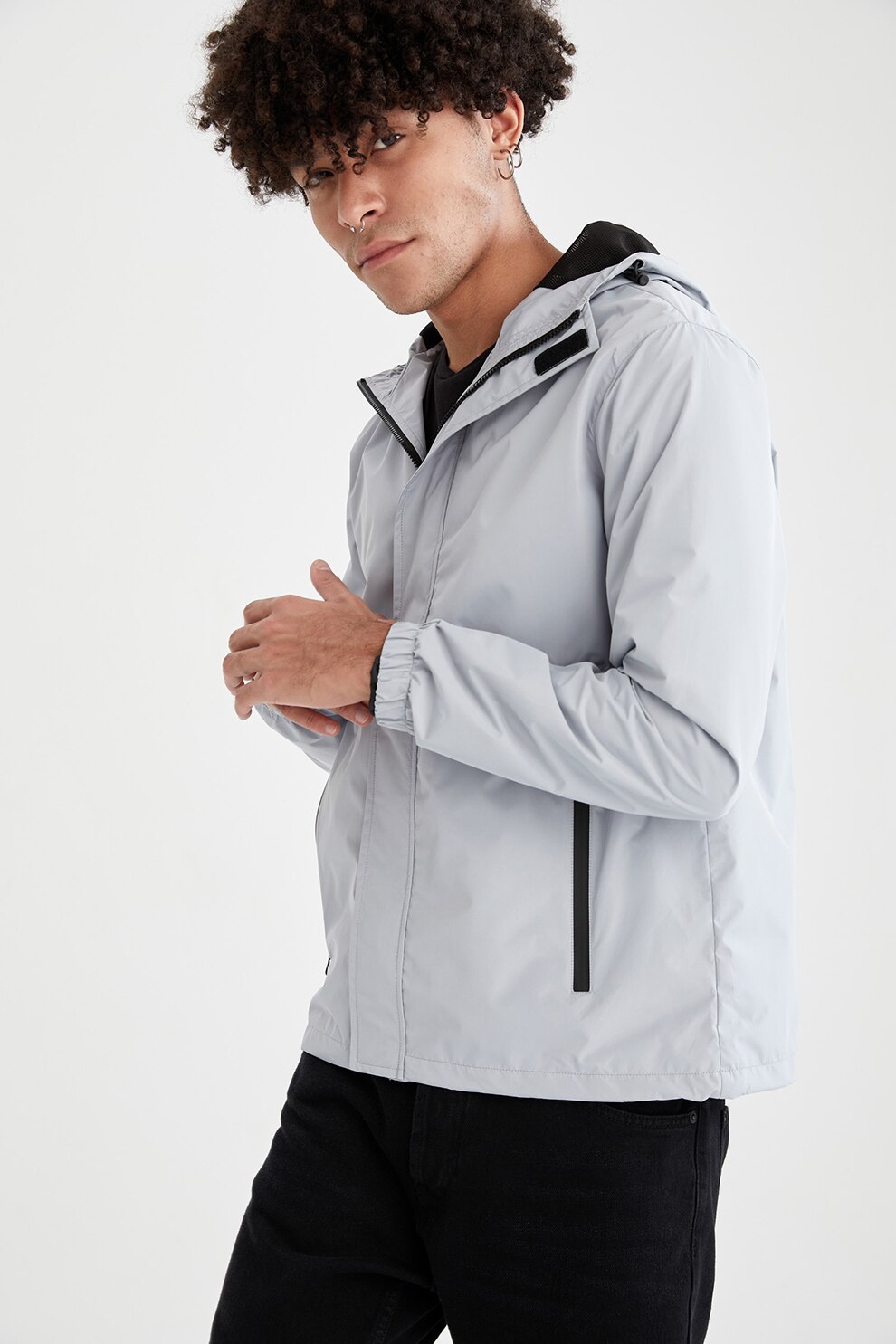 DeFacto, Jacheta usoara cu gluga, Gri deschis