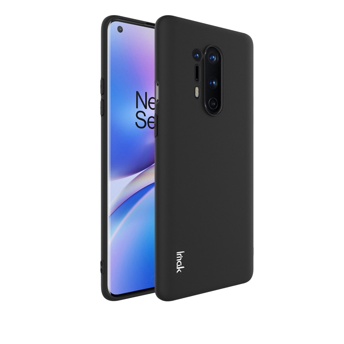Husa de protectie, IMAK, Cauciuc, Compatibil cu ONEPLUS 8 PRO, Negru