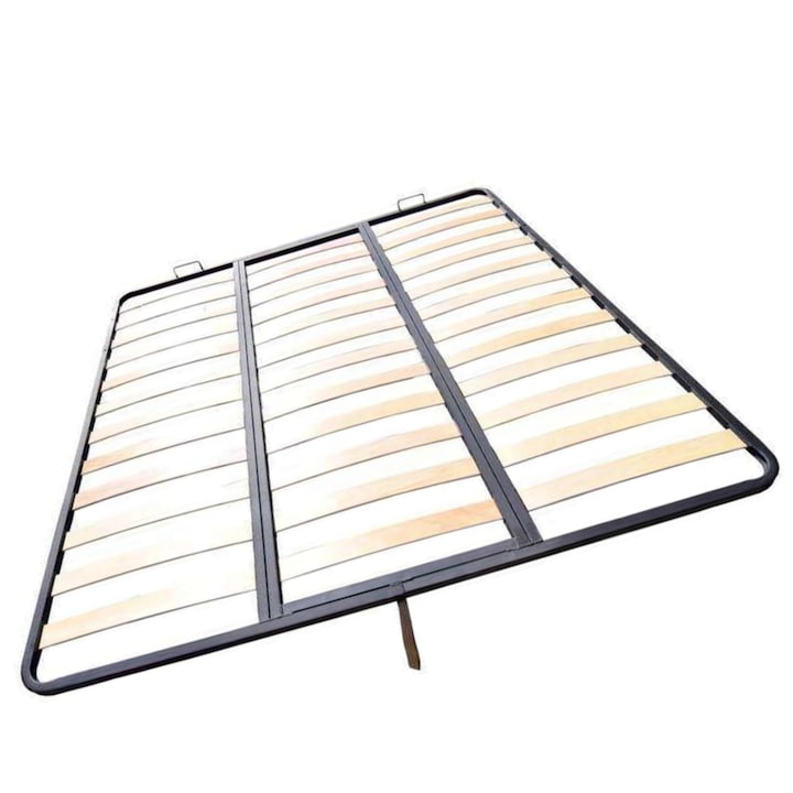 Somiera pat, Metalica QSleep, 3 Zone, 200x200 cm, cu sistem de rabatare