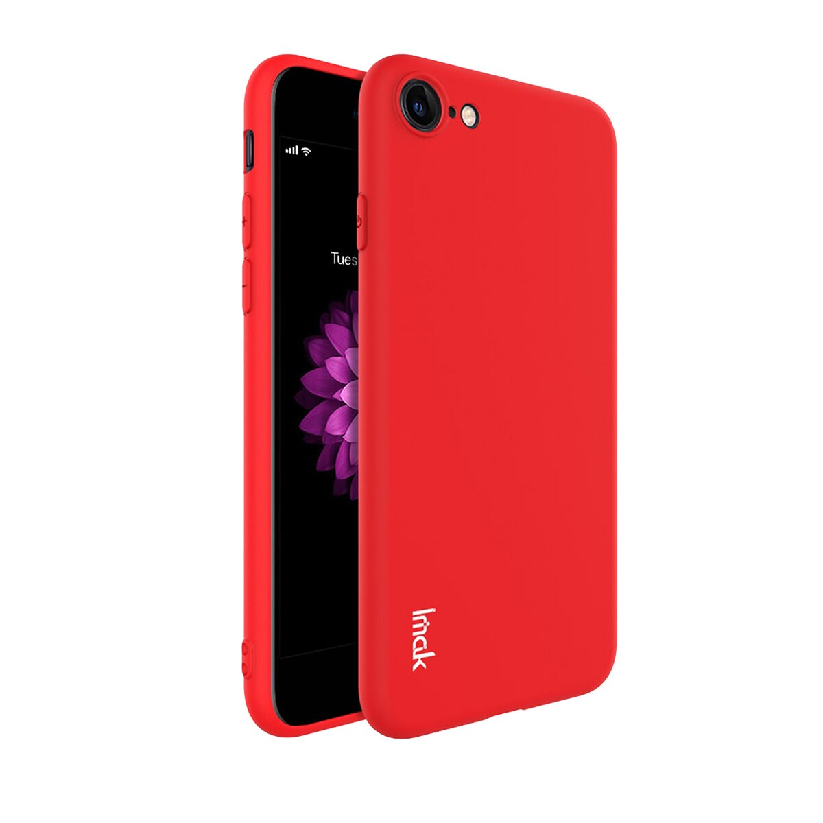 Husa de protectie, IMAK, Cauciuc, Compatibil cu Iphone SE 2020, Rosu