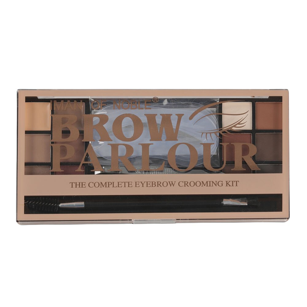 Kit Complet pentru Sprancene Iman Of Noble BROW PARLOUR cu Ceara si Farduri pentru Sprancene, Sabloane, Creion si Pensula pentru Aplicare, 01