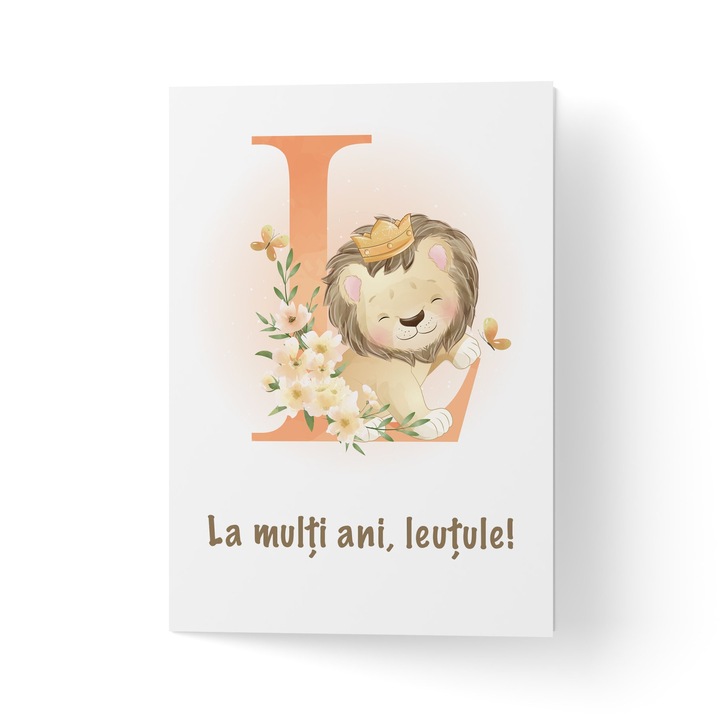 Üdvözlőlap borítékkal, prémium texturált papír - "Boldog születésnapot, leutule"