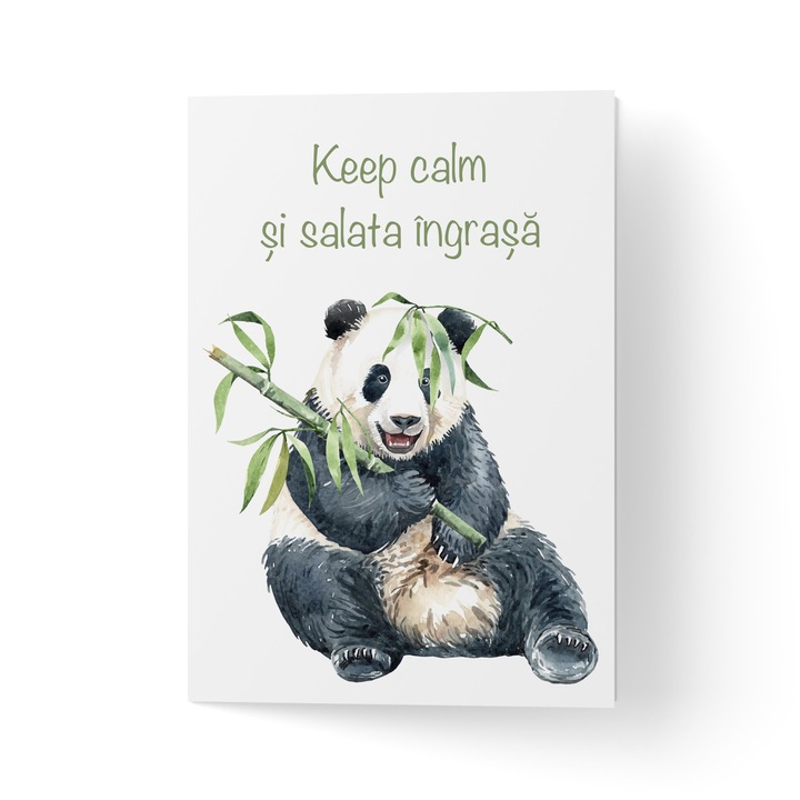 Felicitare cu plic, hartie texturata premium - "Si salata ingrasa"