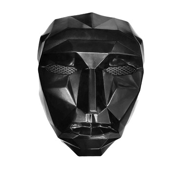 Masca de plastic, Jocul Calamarului, Lider, plastic, negru, 21 cm Masca de plastic, Jocul Calamarului, Lider, plastic, negru, 21 cm