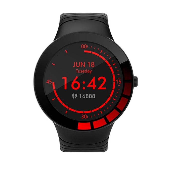 AlianX E3 smartwatch, portóra, okosóra, fekete