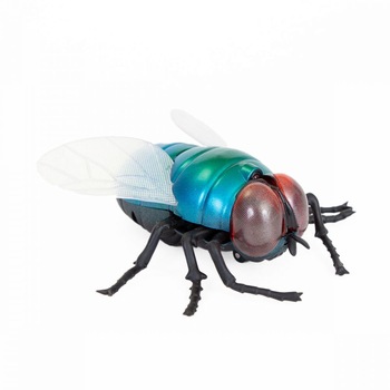 Musca robot cu telecomanda cu raze infrarosii, 3 canale, 2 directii de deplasare, functie demo, pentru copii Musca robot cu telecomanda cu raze infrarosii, 3 canale, 2 directii de deplasare, functie demo, pentru copii
