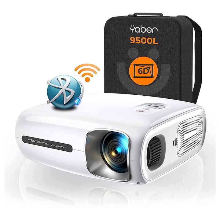 YABER Pro V7 WiFi, Bluetooth projektor, 9500 Lumen