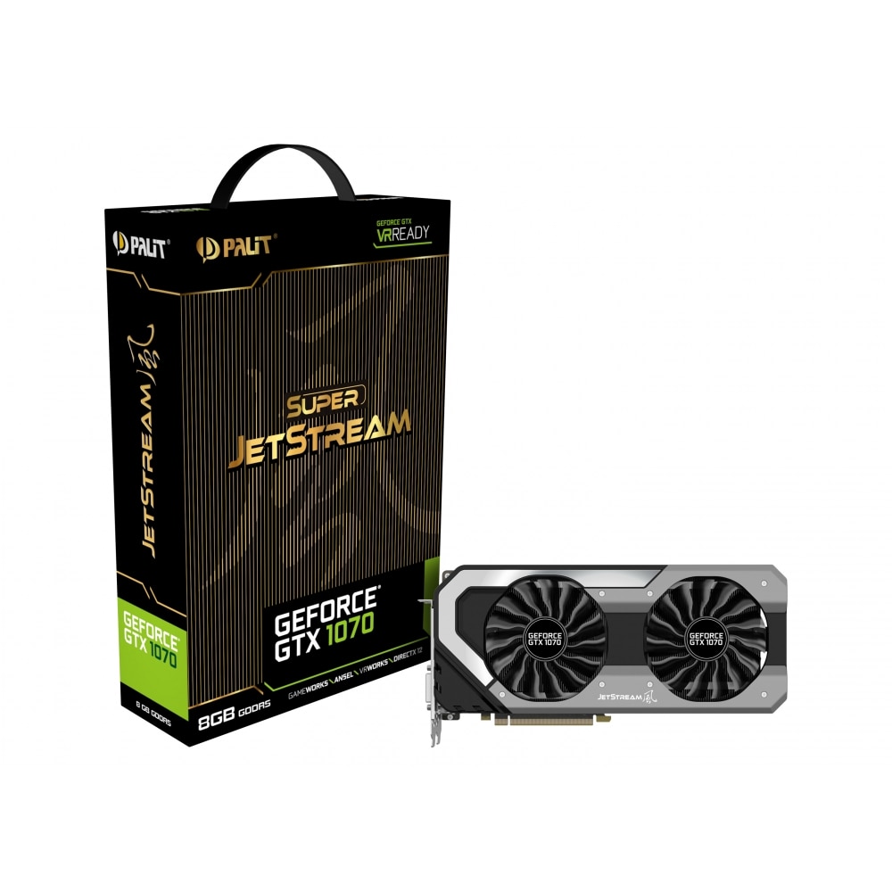 Placa video PALIT GeForce® GTX 1070 Super JetStream, 8GB GDDR5