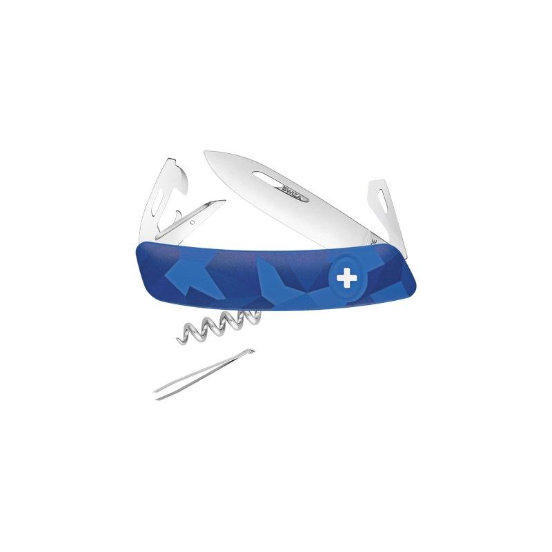 Briceag multifunctional C03, SWIZA, Otel, 11 Functii, 7.5 cm, Albastru