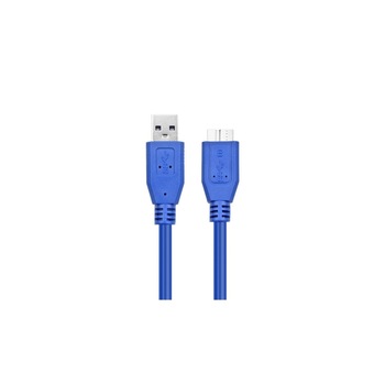 Cablu USB 3.0 tip A tata la USB 3.0 Micro B tata, Albastru Cablu USB 3.0 tip A tata la USB 3.0 Micro B tata, Albastru