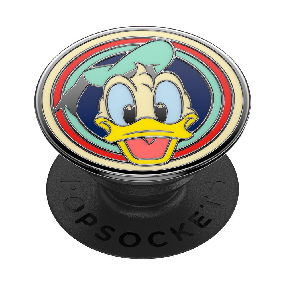 Suport universal de telefon si tableta PopSockets® ,accesoriu metalic PopGrip Disney Enamel Vintage Donald Duck