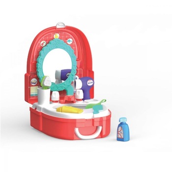 Salon pentru fete de infrumusetare in ghiozdan cu oglinda, feon si alte accesorii, ATS Salon pentru fete de infrumusetare in ghiozdan cu oglinda, feon si alte accesorii, ATS