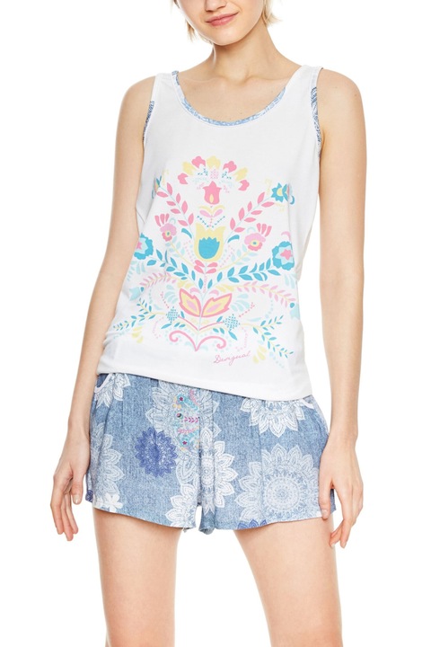 Горнище на дамска пижама с щампа на цветя, Desigual-Exotic Summer, Multicolor, M