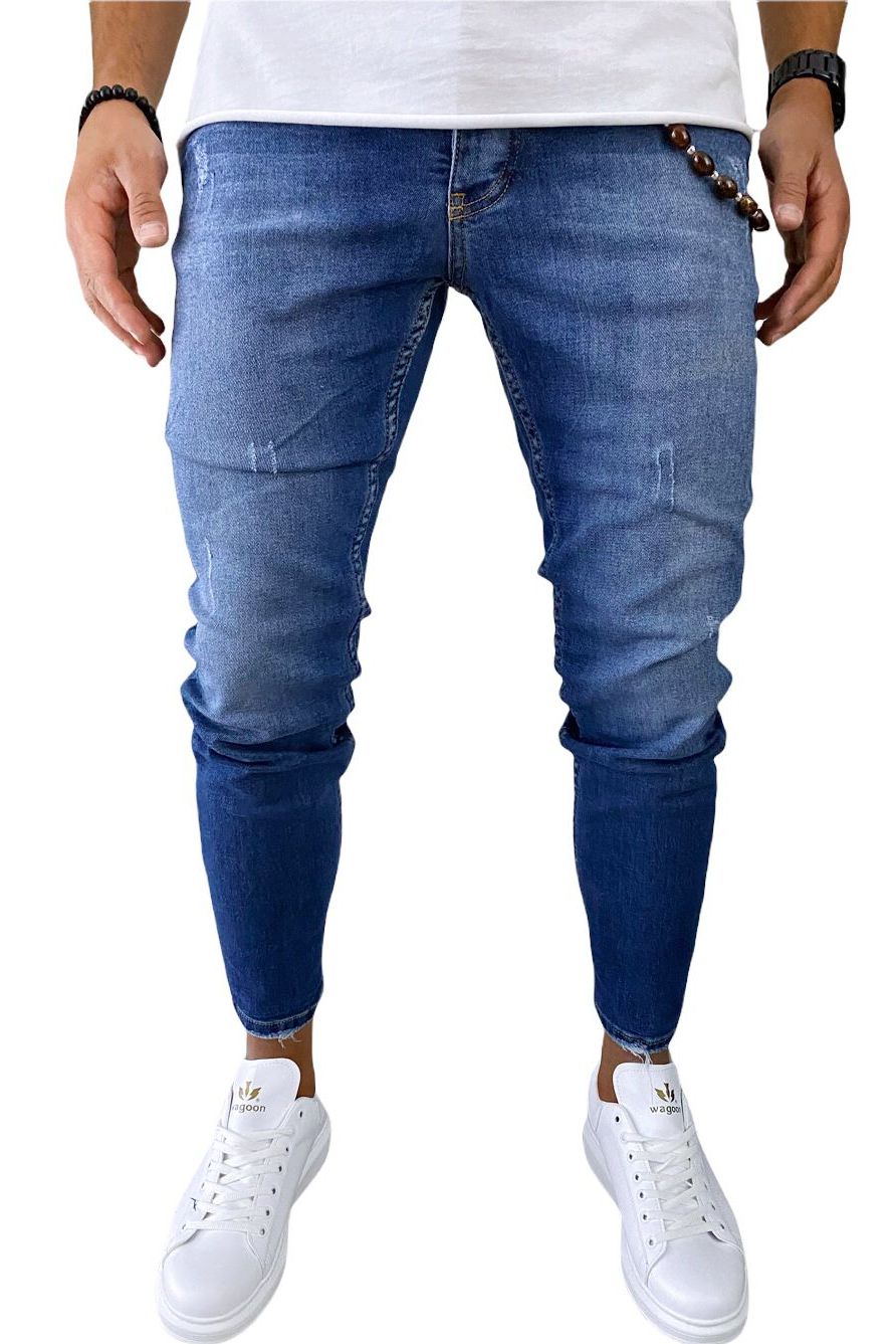 Blugi pentru barbati dehaine albastri B2608 34, Albastru