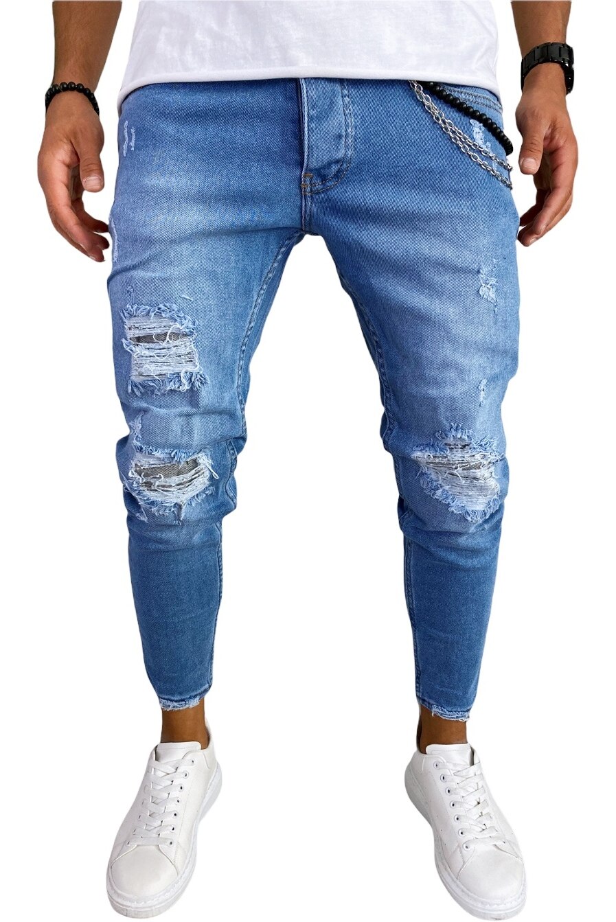 Blugi pentru barbati dehaine albastri Z6153 33, Albastru, 29