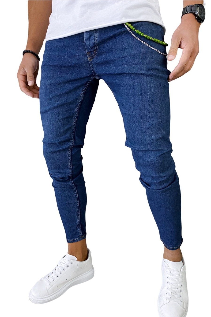 Blugi pentru barbati dehaine albastri B6241 32, Albastru