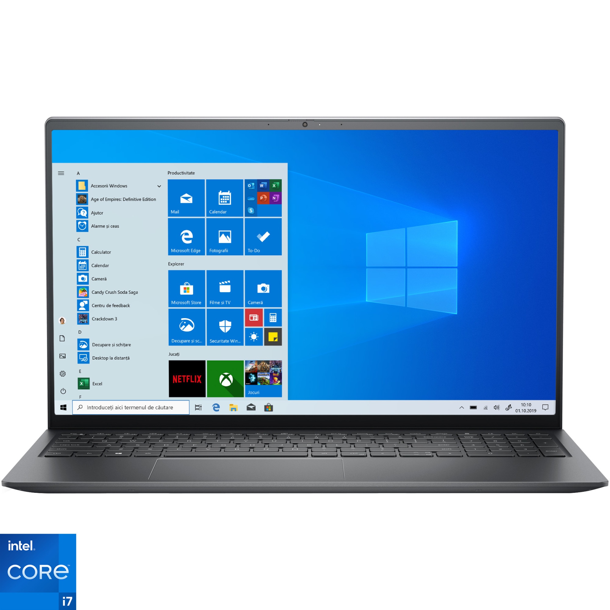 Лаптоп Dell Vostro 5510, Intel® Core™ i7-11370H, 15.6" FHD, RAM 8GB ...