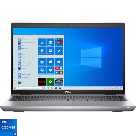 Лаптоп Dell Latitude 5521, Intel® Core™ i7-11850H, 15.6", Full HD, RAM 16GB, 512GB SSD, Intel® UHD Graphics, Windows 10 Pro, Grey
