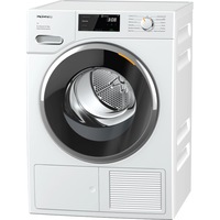 Uscator de rufe Miele TWF760WP cu pompa de caldura, capacitate 8 kg, EcoSpeed, DryCare40, EcoDry, functie FragranceDos, retea Miele@home, alb