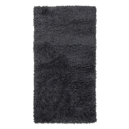 Covor living / dormitor Chip microfibra, poliester, dreptunghiular, gri antracit, 80 x 150 cm, design elegant si modern, calduros