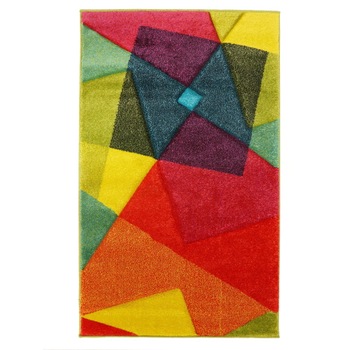 Covor living / dormitor Sintelon Vegas Pop, polipropilena, dreptunghiular, multicolor, 80 x 150 cm, design modern si elegant, calduros Covor living / dormitor Sintelon Vegas Pop, polipropilena, dreptunghiular, multicolor, 80 x 150 cm, design modern si elegant, calduros