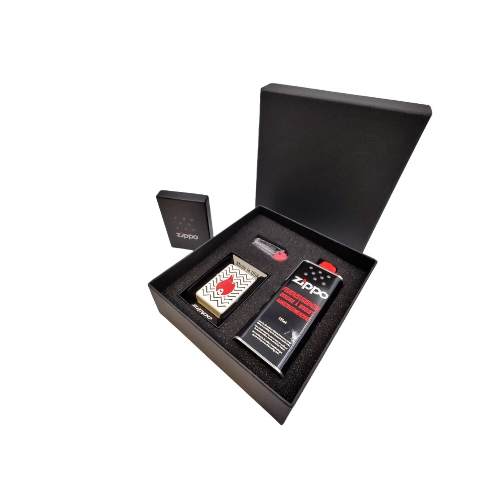 Set Zippo Flame - bricheta metalica, benzina, pietre pentru bricheta 255059 M14