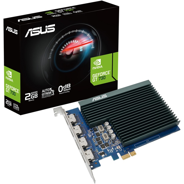 Видео карта ASUS GeForce® GT 730, 2GB GDDR5, 64-bit