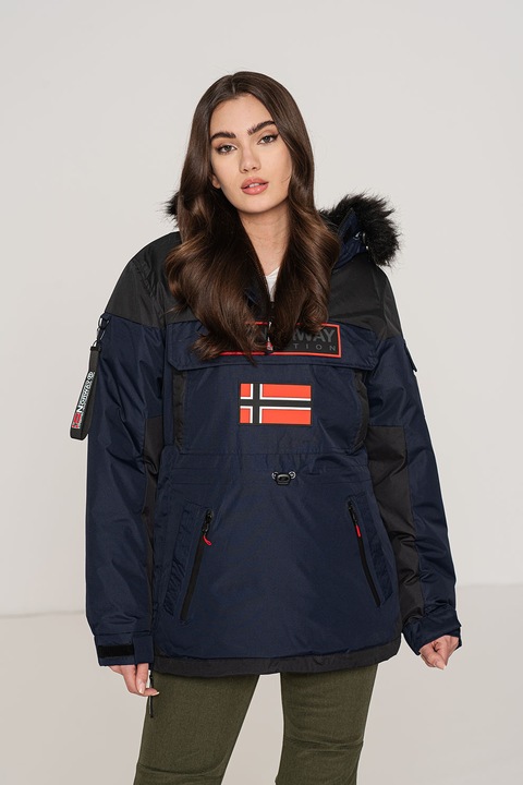 Geo Norway, Geaca cu vatelina, fara inchidere Bruna, Bleumarin