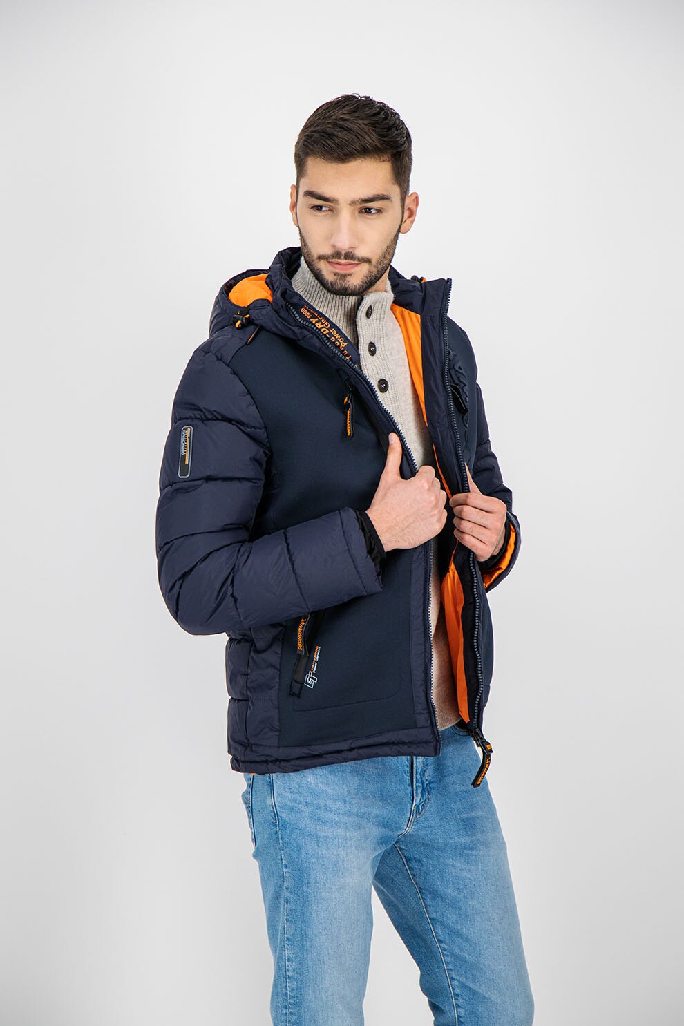 Geo Norway, Geaca cu vatelina si gluga Beachwood, Bleumarin