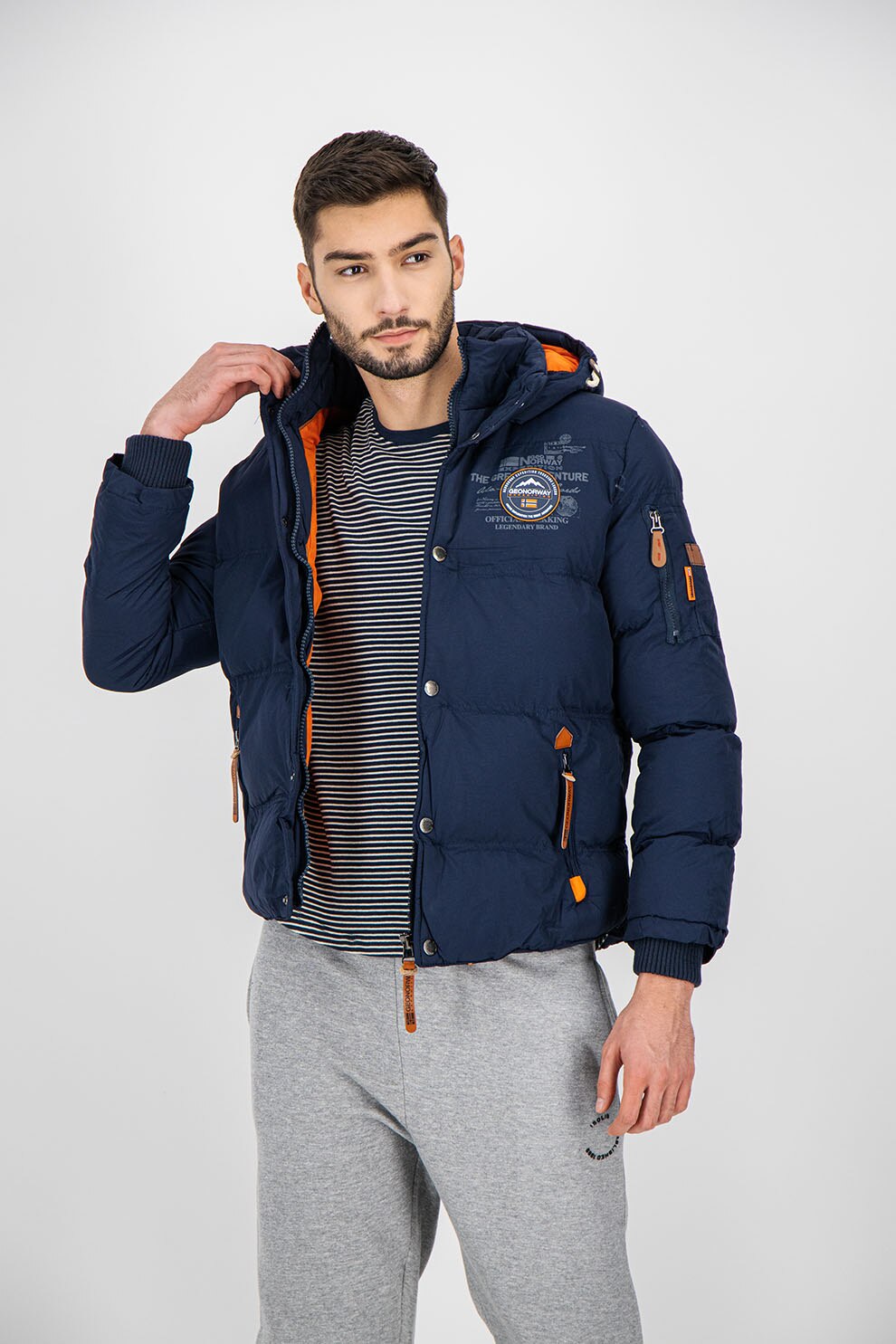 Geo Norway, Geaca cu vatelina si aspect matlasat Verveine, Bleumarin