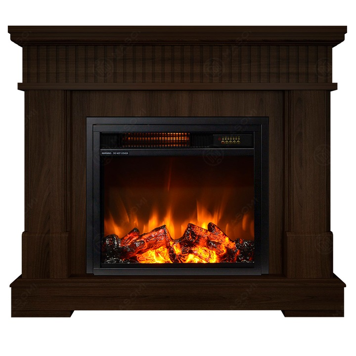 Semineu electric, Masomi, Boston 17 & Bahus-17' 1600 W, Nuc negru, 87*78*28 cm