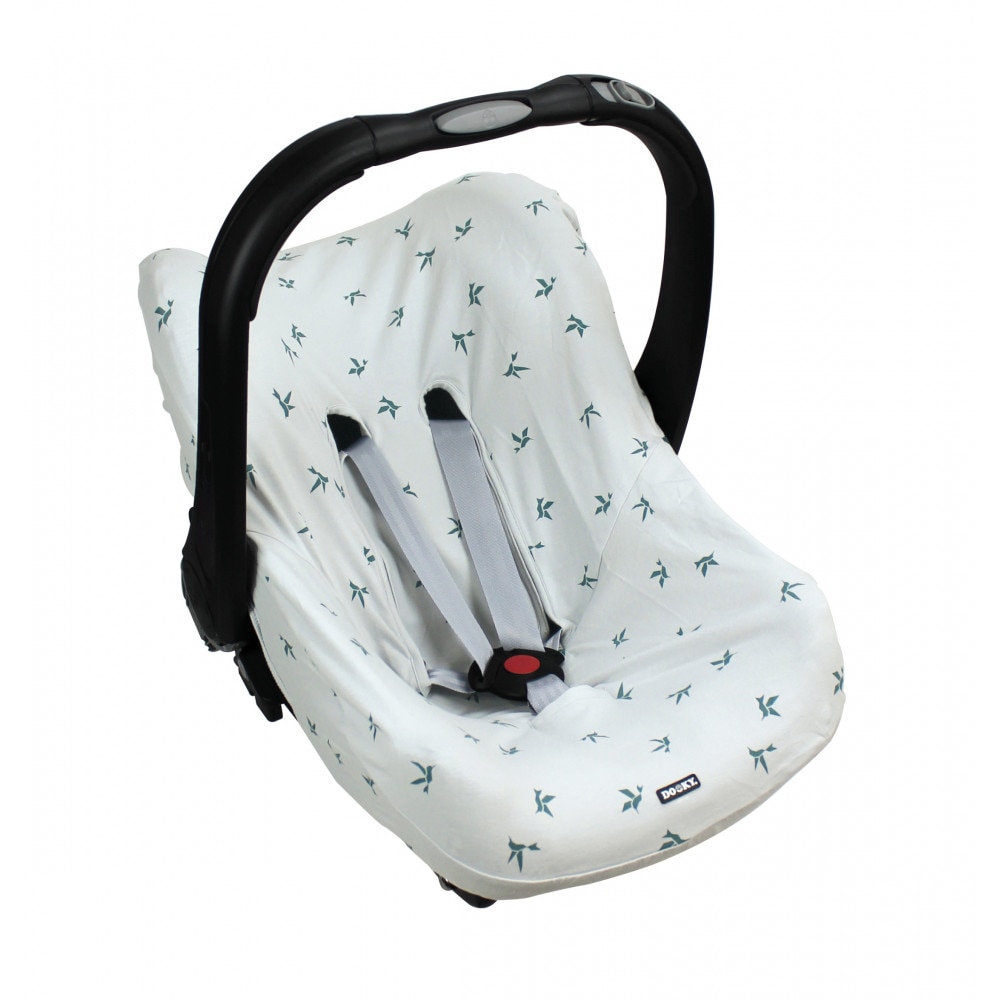 Husa de bumbac pentru scaune auto grupa 0+ Dooky Origami Swallow Grey Jade