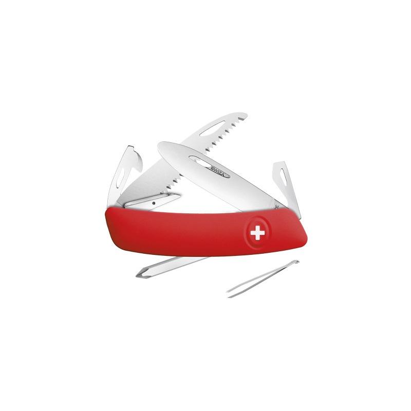 Briceag multifunctional J06, Swiza, Otel, 12 Functii, 7.2 cm, Rosu