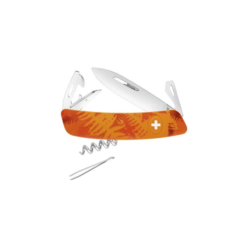 Briceag multifunctional C03 Filix, SWIZA, Otel, 11 Functii, 7.5 cm, Portocaliu