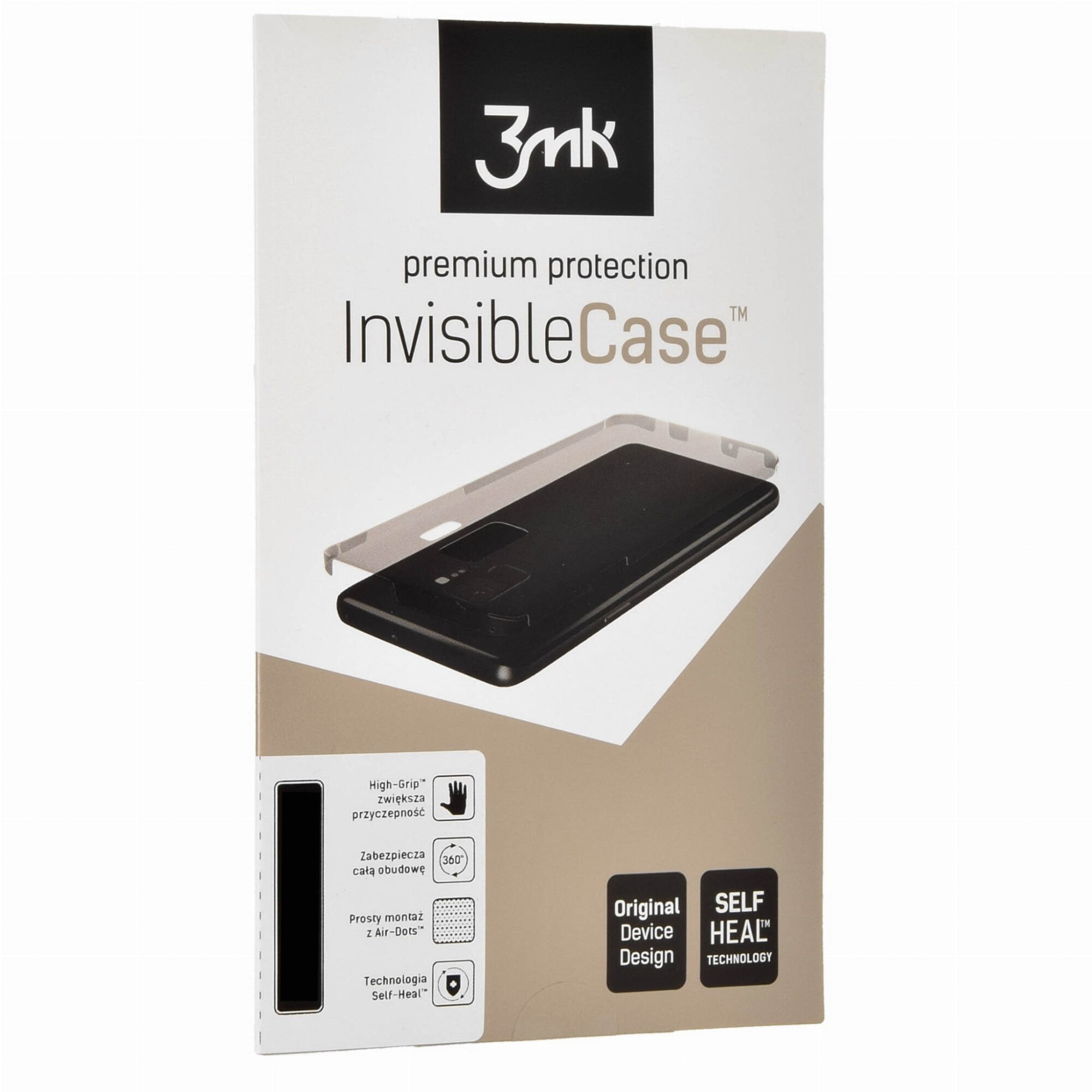 Folie de protectie pe spatele si partile laterale ale InvisibleCase iPhone Xs de 3 mk