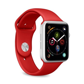 Curea rosie Puro Icon Apple Watch 44 / 42mm, 2 dimensiuni Curea rosie Puro Icon Apple Watch 44 / 42mm, 2 dimensiuni