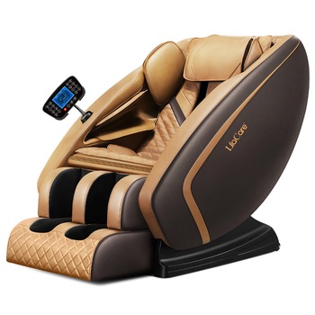 Fotoliu de masaj Fantasy II, Lila Care, cu incalzire, functie bluetooth audio, display, zero gravity, piele ecologica, Bej/Maro Fotoliu de masaj Fantasy II, Lila Care, cu incalzire, functie bluetooth audio, display, zero gravity, piele ecologica, Bej/Maro