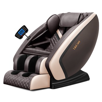 Fotoliu de masaj Fantasy, Lila Care, cu incalzire, functie bluetooth audio, display, zero gravity, piele ecologica, Maro/Bej Fotoliu de masaj Fantasy, Lila Care, cu incalzire, functie bluetooth audio, display, zero gravity, piele ecologica, Maro/Bej