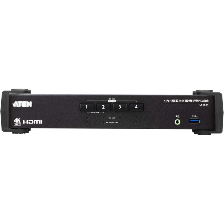 Суич ATEN KVM CS1824, 4-Port USB 3.0 4K HDMI