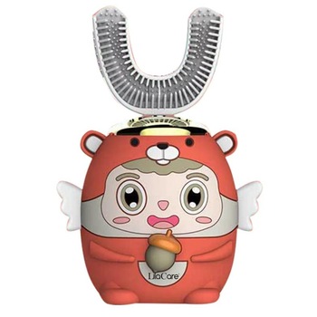 Periuta de dinti electrica pentru copii Lila Care, tip U, cu incarcare USB, cu 5 viteze, rosu Periuta de dinti electrica pentru copii Lila Care, tip U, cu incarcare USB, cu 5 viteze, rosu