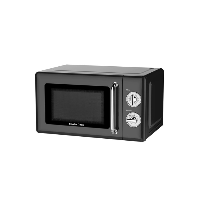 Cuptor cu microunde Studio Casa Mamma Mia SC2129, 700 W, Control mecanic, 20 l, Defrost, Negru