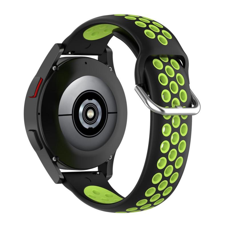 Curea silicon Tech-Protect Softband compatibila cu Samsung Galaxy Watch 4 / Galaxy Watch 4 Classic Black/Lime