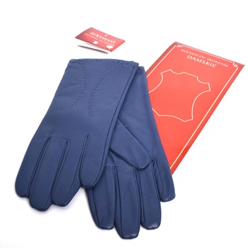 Manusi dama din piele, Damskie, marimea S, culoare bleumarin Manusi dama din piele, Damskie, marimea S, culoare bleumarin
