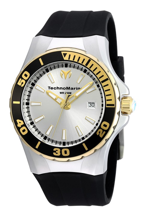 TechnoMarine, Часовник със силиконова каишка, Черен / Сребрист
