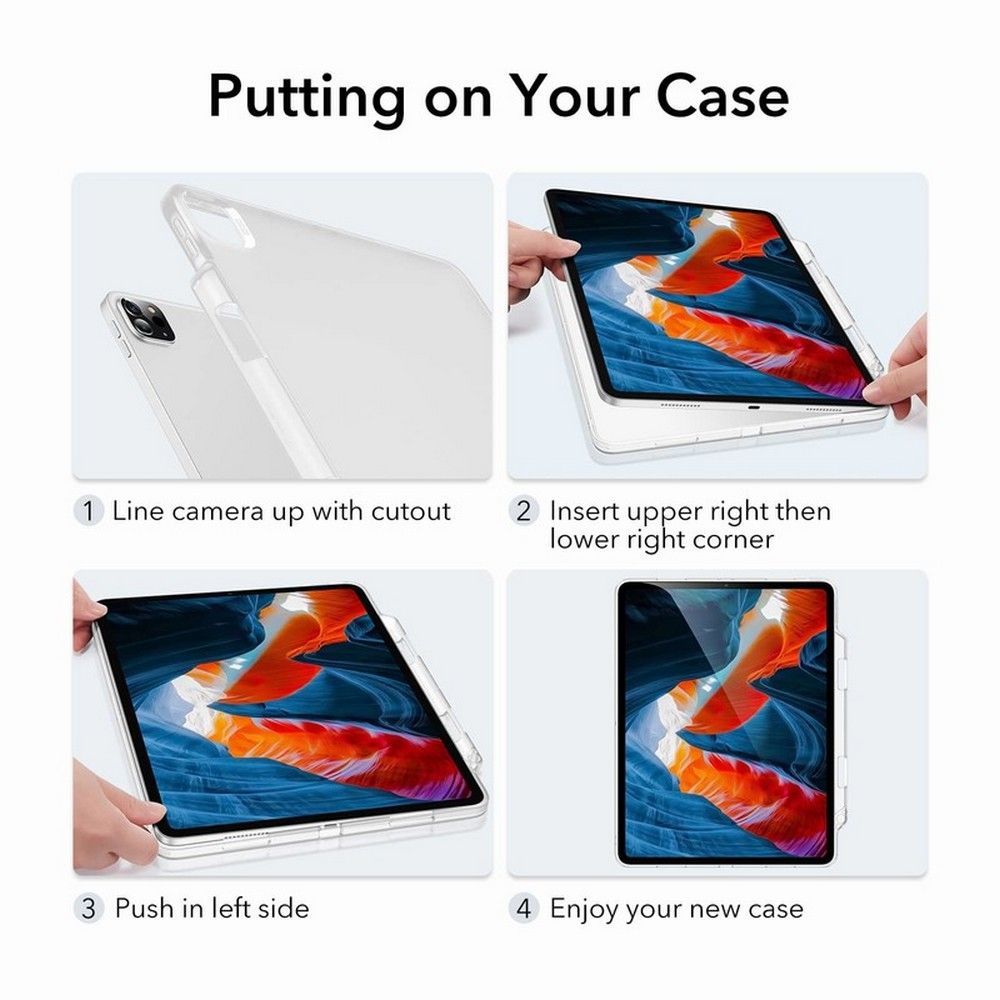 Carcasa ESR Project Zero compatibila cu iPad Pro 12.9 inch (2021) Matte Clear