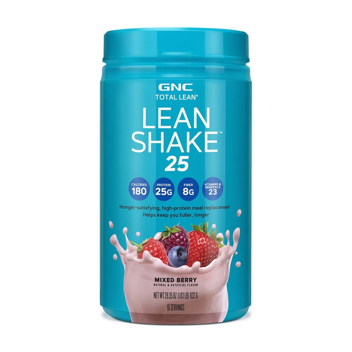 Inlocuitor de Masa, Total Lean Lean Shake 25, Shake Proteic, cu Aroma de Fructe de Padure, GNC, 832 g