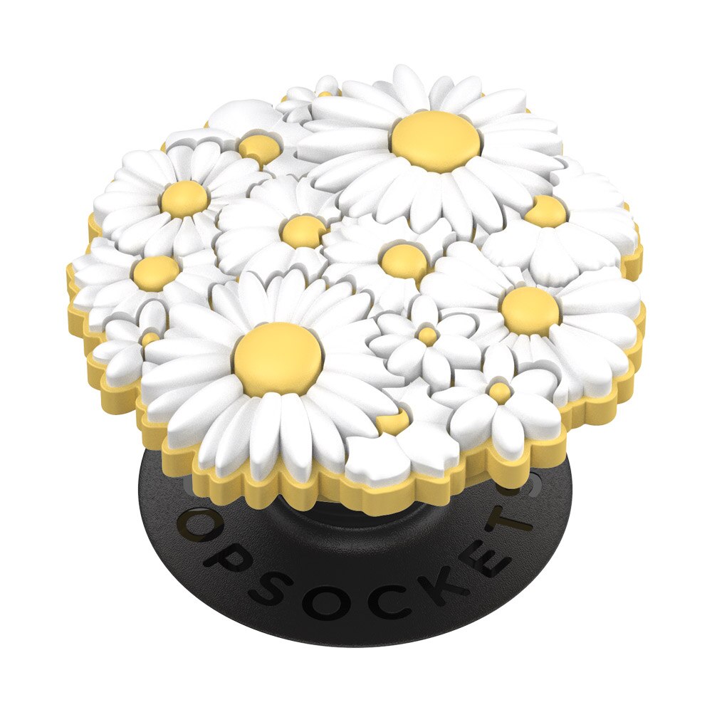 Suport universal de telefon si tableta PopSockets® ,accesoriu PopGrip PopOuts White Posies