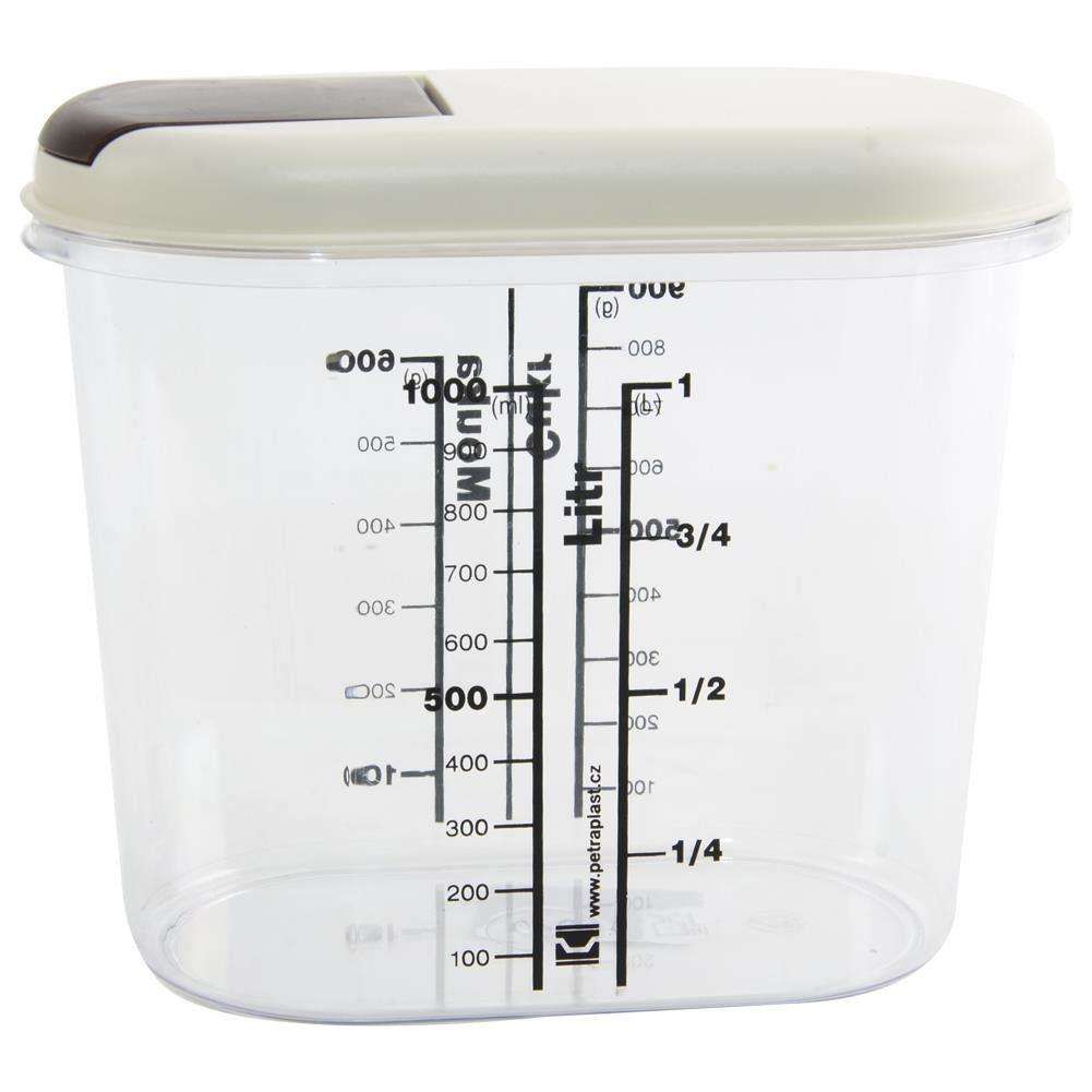 Recipient gradat bucatarie, Orion, Dozator, 1 L, Transparent