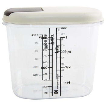 Recipient gradat bucatarie, Orion, Dozator, 1 L, Transparent Recipient gradat bucatarie, Orion, Dozator, 1 L, Transparent